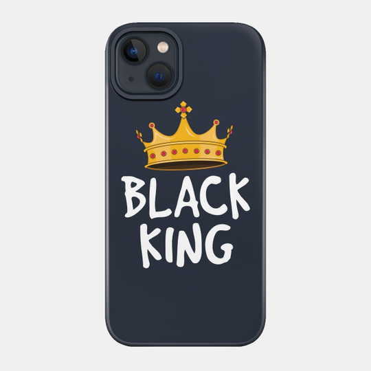 Black King Shirts for Men Kids Boys African Melanin Crown - Black Pride - Phone Case