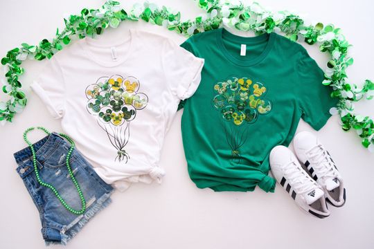 Disney St Patricks Day Shirt, Disney Balloon Shirt, Mickey Shamrock Shirt