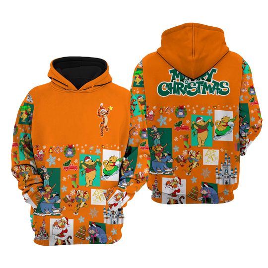 Tigger Orange Christmas Disney 3D Hoodie
