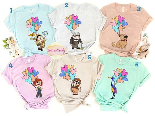 Disney Up Shirt, Disney Balloon Shirt, Up Movie Shirt