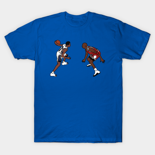 Allen Iverson Crosses Over Michael Jordan - Allen Iverson - T-Shirt