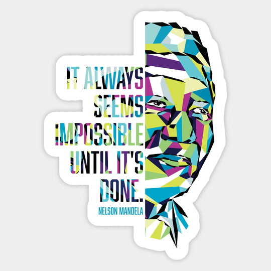 Nelson Mandela - LOTF - Social Justice - Sticker