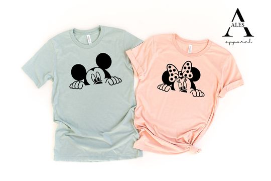 Minnie Mickey Couple Shirts, Matching Couple Shirts, Disneyworld Clothes, Custom Trendy Couple Shirts