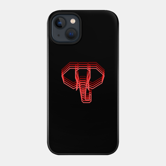 Red Psychedelic Elephant Shirt Cute Shirt Funny Shirt Animal Shirt Nature Shirt Africa Shirt Inspirational Shirt Sarcastic Shirt Pet Lover Shirt Birthday Gift - Elephant Design - Phone Case
