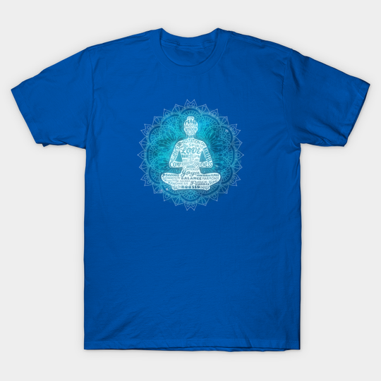 Yoga Woman Meditating Mandala - Yoga - T-Shirt
