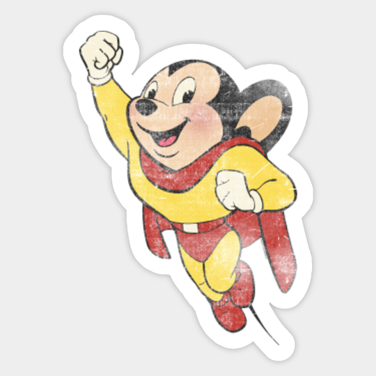 MIGHTY MOUSE - Vintage - Robzilla - Sticker