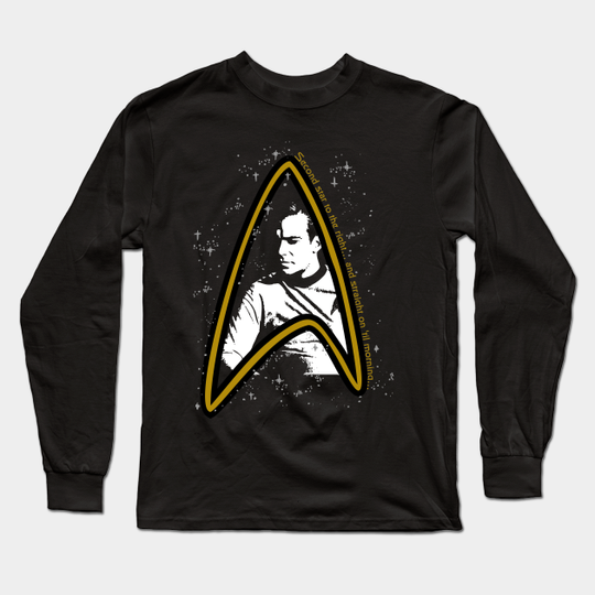 Star Trek TOS Kirk: 2nd Star to the Right Tee - Nerd - Long Sleeve T-Shirt