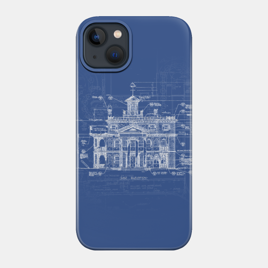 Haunted Mansion Blueprint - Hitchhiking Ghosts - Phone Case