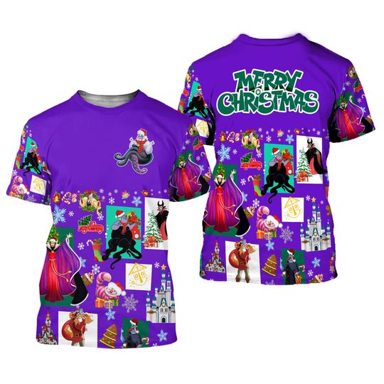 Ursula Violet Unisex T-shirt Disney Christmas 2022 3D T Shirt
