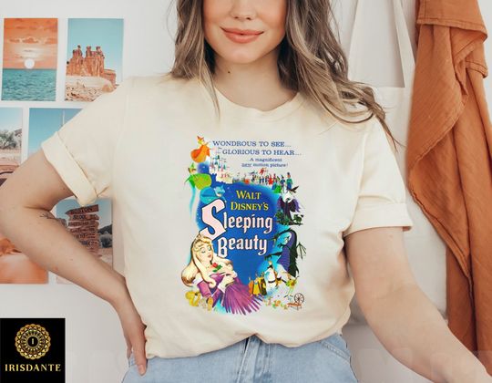 Retro Disney Sleeping Beauty Aurora Maleficent Poster Shirt