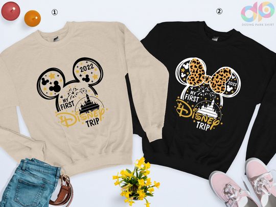 My First Disney 2023 Trip Sweatshirt, Disneyland Couple Sweatshirt
