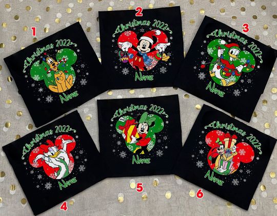 Personalized Christmas Disney Characters Shirt