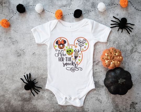 Discover Disney Halloween Baby Onesie, First Halloween Baby Onesie, Disney Snacks Baby Onesie, Trick Or Treat Onesie