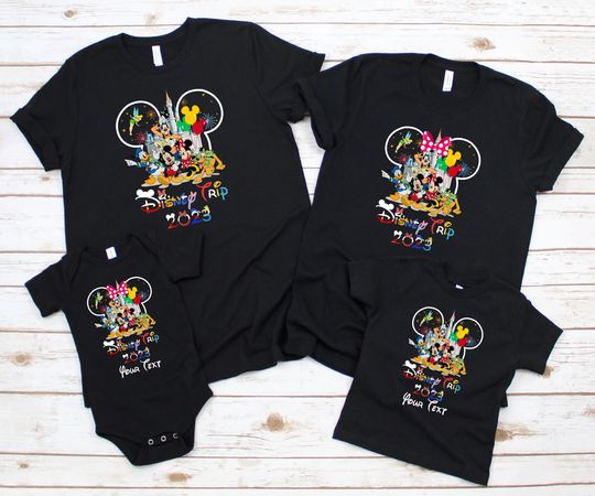 Custom Family Disney Trip 2023 Shirt, Minnie Mickey Donald Goofy And Pluto Together T-shirt