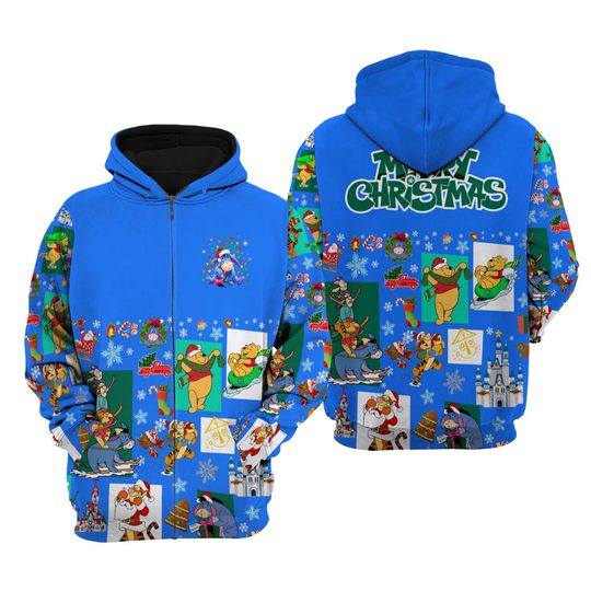 Eeyore Donkey Christmas Disney 3D Hoodie