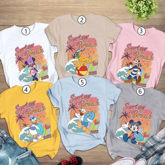 Disney Spring Break 2023 Family Shirt, Mickey And Friends Spring Break Matching Shirt