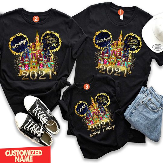 Disney Christmas Matching Shirt, Merry Christmas Disney Shirt