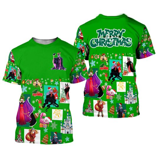 Maleficent Green Disney Christmas 2022 3D T Shirt