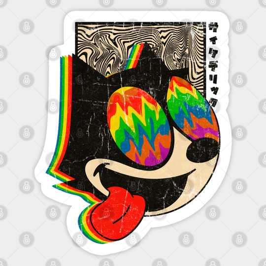 Trippy Felix the cat - Trippy - Sticker