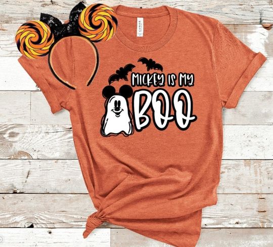 Discover Mickey is My Boo Glow in the Dark Halloween Shirt/Disney Halloween T-shirt