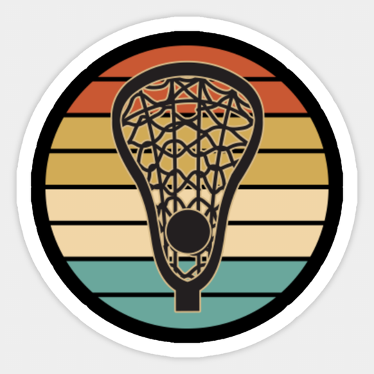 Lacrosse Gift Retro Sunset - Lacrosse - Sticker