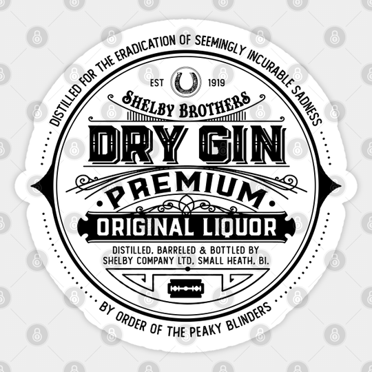 Shelby Brothers Dry Gin - Peaky Blinders - Sticker