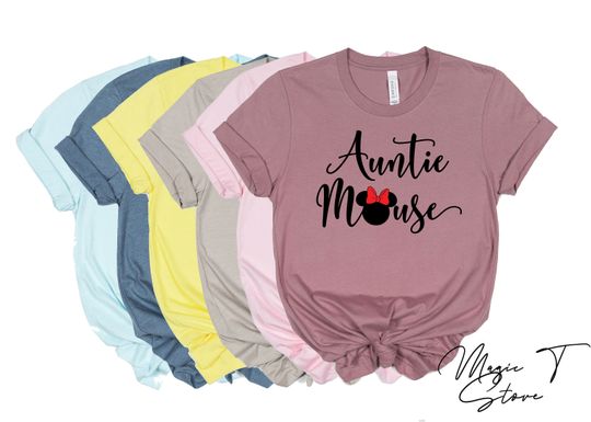 Auntie Mouse Shirt, Auntie Shirt, Minnie Shirt, Disney Shirt, Family Vacation Shirt