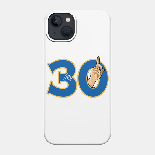Curry 30 On White - Stephen Curry - Phone Case