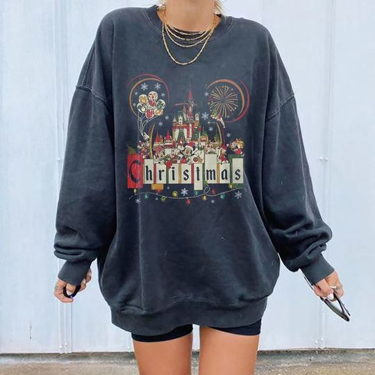 Vintage Disneyland Christmas Sweatshirt, Mickey's Tree Farm, Mickey And Friends Christmas,