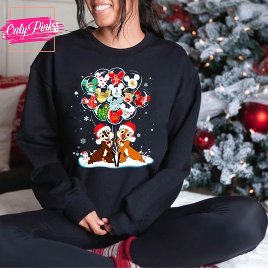 Chip and Dale Christmas Sweatshirt, Disney Couple Sweatshirt, Christmas Sweatshirt