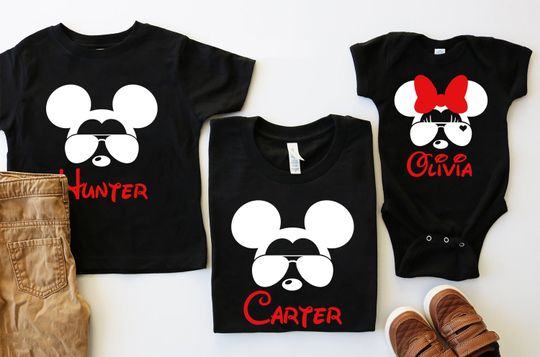 Discover Disney Family Vacation Shirts, 2023 Disney Matching Family, Sunglasses Character design
