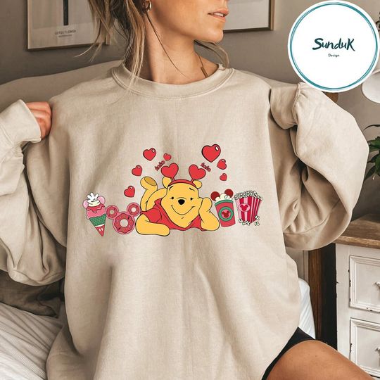 Disney Valentine's Day Winnie the Pooh Snack Sweatshirt