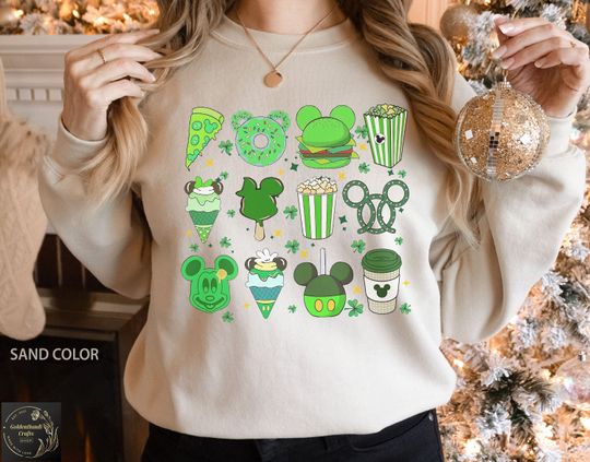 Disney St Patricks Day Snacks Sweatshirt, Disney St Patty's Day Sweatshirt