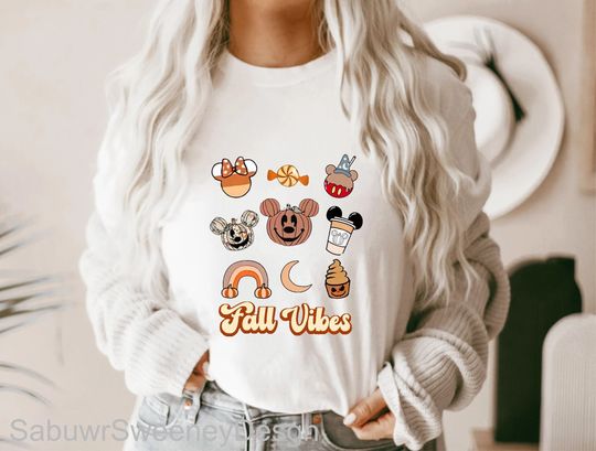 Disney Fall Vibes Sweatshirt, Disney Fall Sweatshirt, Cute Thanksgiving Sweatshirt