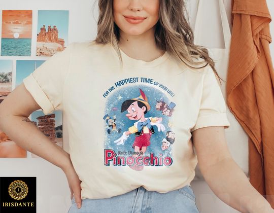 Disney Pinocchio For The Happiest Time In Your Life Retro, Disney Pinocchio T-shirt
