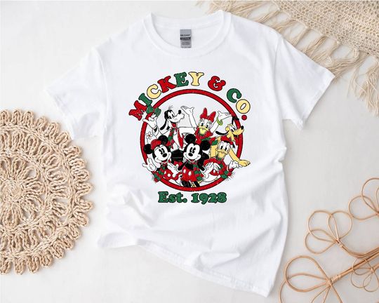 Mickey Co Xmas Shirt, Disneyland Merry Christmas