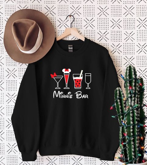 Minnie Bar Sweatshirt, Disney Sweatshirt, Drinking, Drinking Around the World Sweatshirt