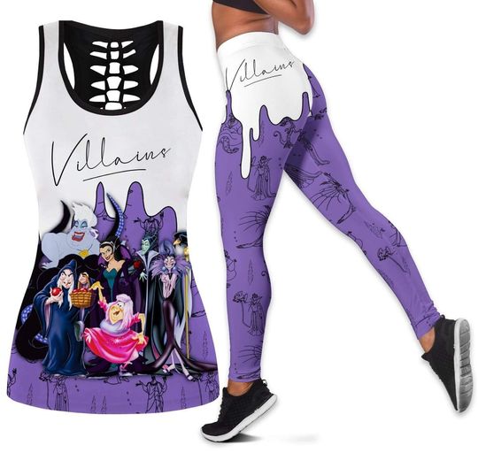Evil Villains Disney Hollow Tanktop Legging Outfit Set