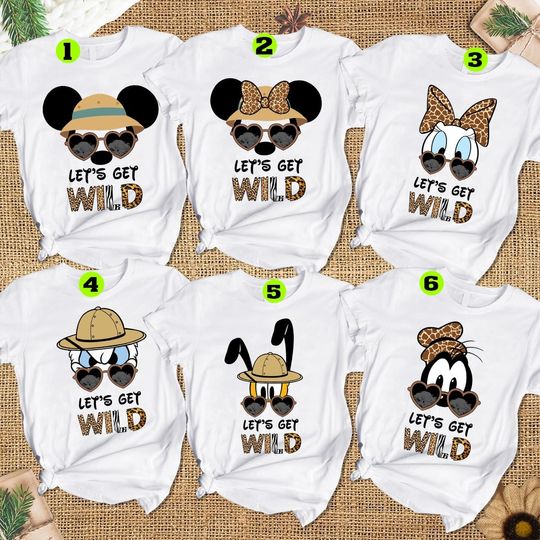 Lets Get Wild Disney Shirt, Animal Kingdom Theme Park Family Shirts