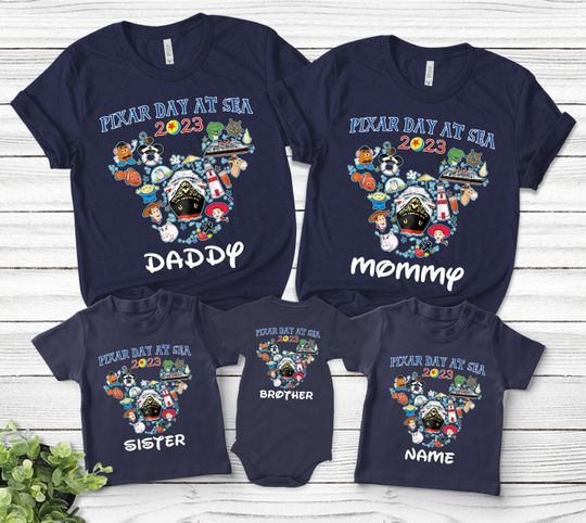 Personalized Disney Cruise Line 2023 Shirt, Pixar Day At Sea, Disney Vacation Shirt