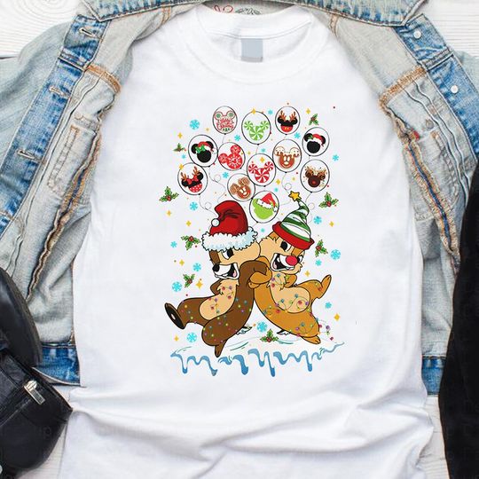 Chip And Dale Disney Christmas Shirt, Disney Double Trouble Shirt