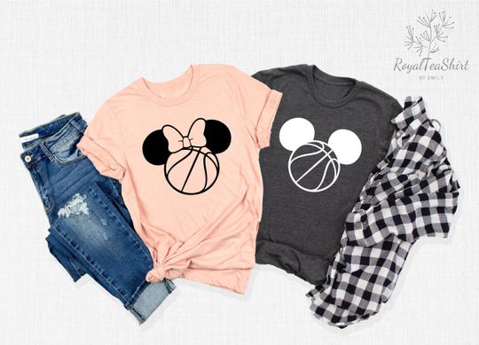 Minnie Mickey Basketball Shirt, Disney Basketball Shirt, Disney Sports Shirt