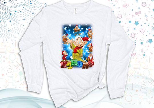 Dopey Character Long Sleeves, Disney Long Sleeves, Snow White And The Seven Dwarfs Long Sleeve