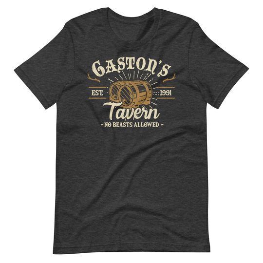 Gaston's Tavern T Shirt, Beauty and the Beast Shirt, Men's Disney Theme Shirt