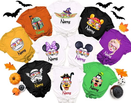 Disney Halloween Sunglasses Shirt, Disney Character Halloween Shirt