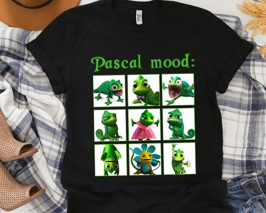 Disney Tangled Pascal Mood Rapunzel Emotion Of Pasca Unisex T-shirt