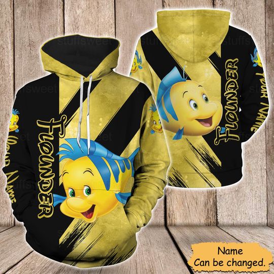 Flounder Hoodie, The Little Mermaid Hoodie, Disney Hoodie