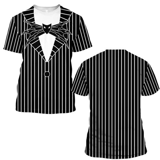 Nightmare Before Xmas Jack Skeleton & Sally Halloween Disneyy Family Vacation 3D T-Shirt