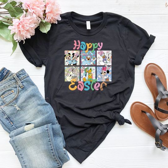 Discover Disney Characters Happy Easter Shirt, Mickey And Friends Happy Easter Shirt