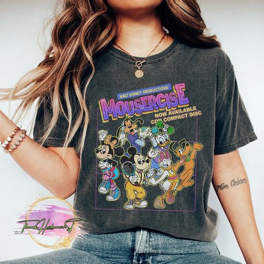 Vintage Disney Mousercise 90's Promotional Shirt, Disney Shirt